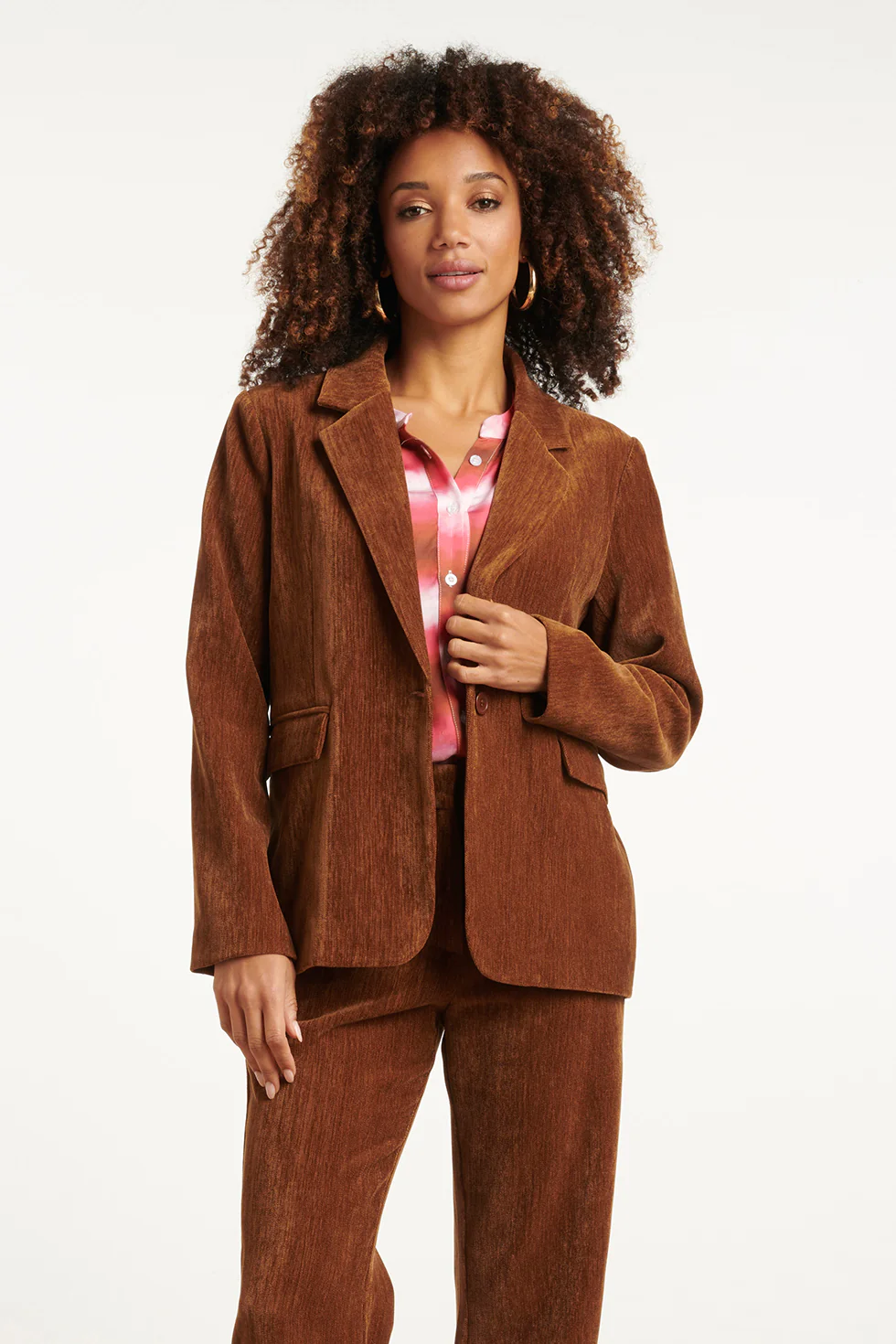 Smashed Lemon Retro chic bruine blazer |