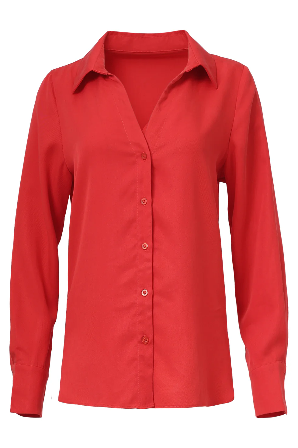 Smashed Lemon Doorknoopshirt met v hals & kraag |