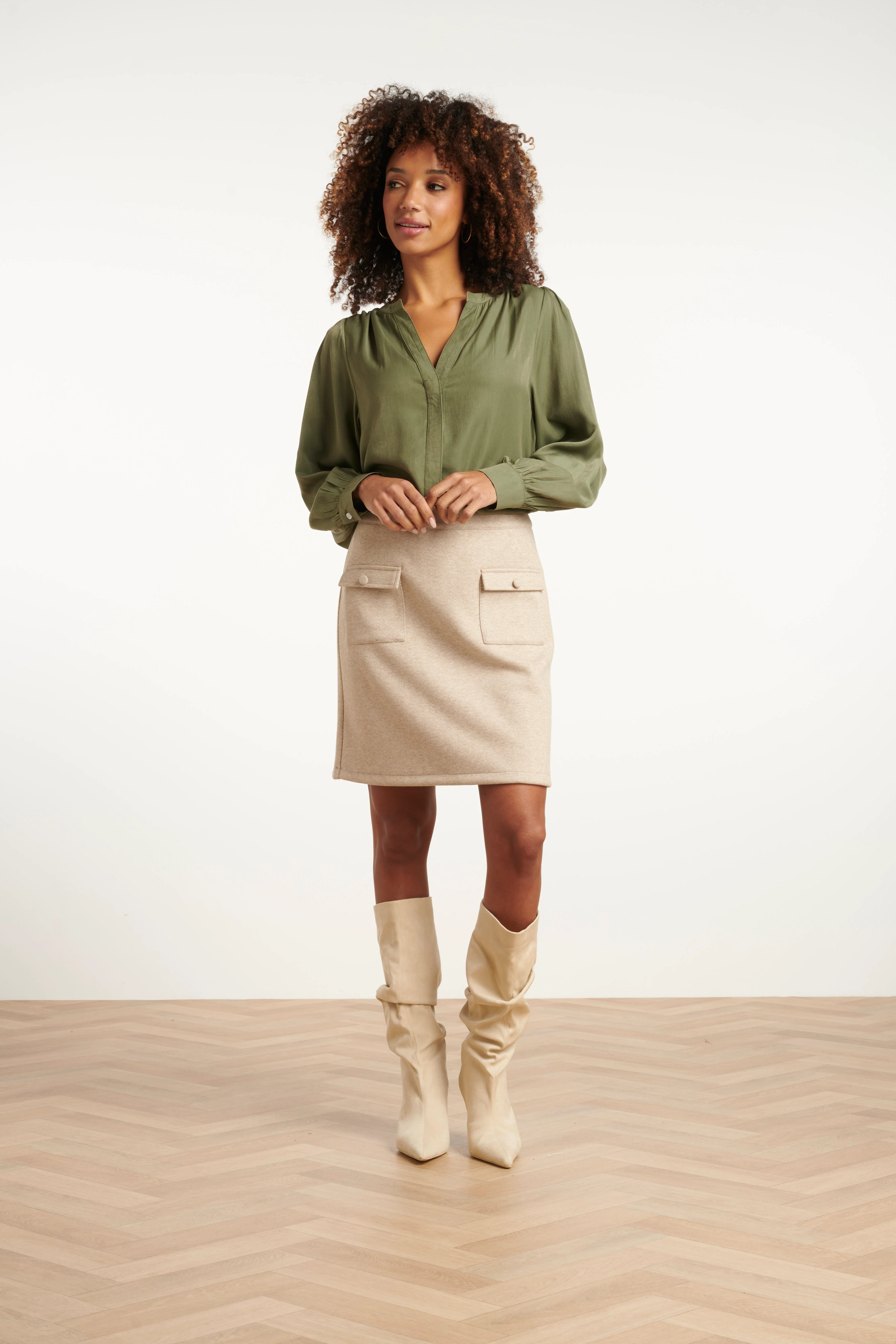 Smashed Lemon Dameslosvallende korte top |
