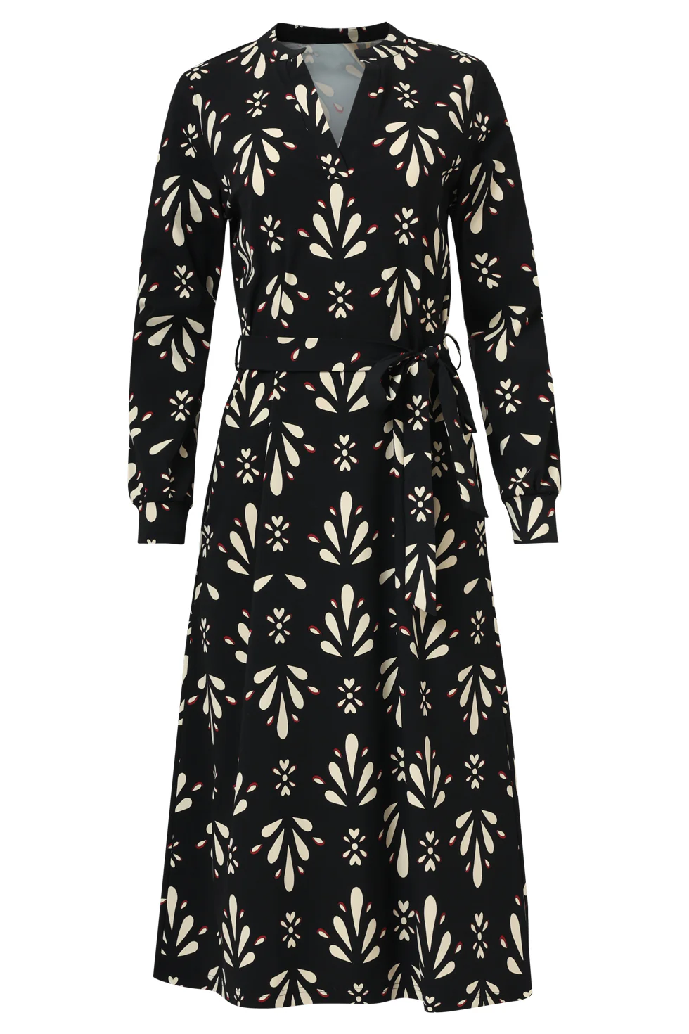 Smashed Lemon Ornamental geprint zwart en wit travel jurk |