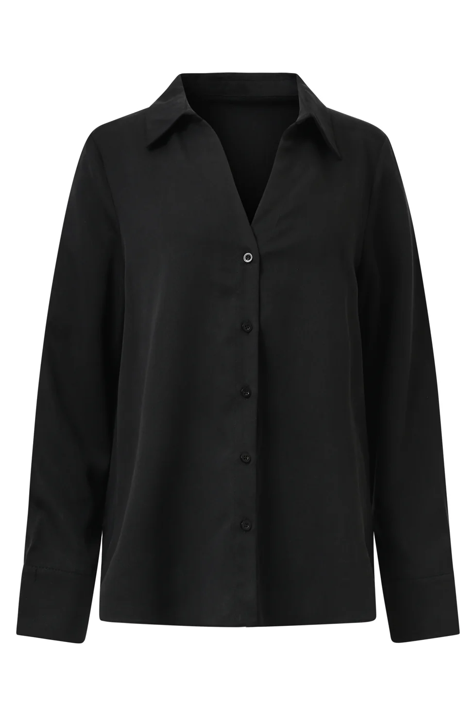 Smashed Lemon Doorknoopshirt met v hals & kraag |