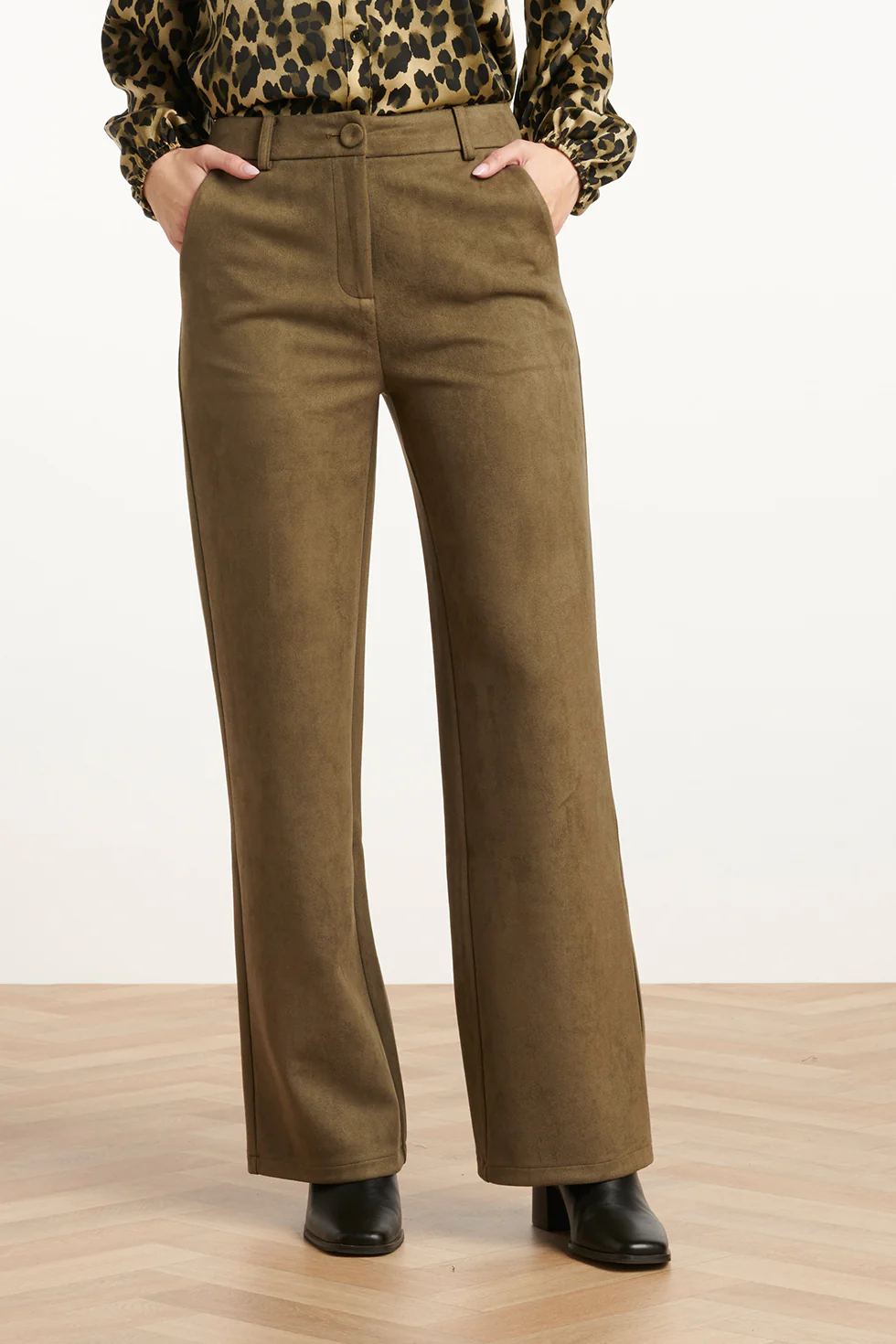 Smashed Lemon Damessuède broek |