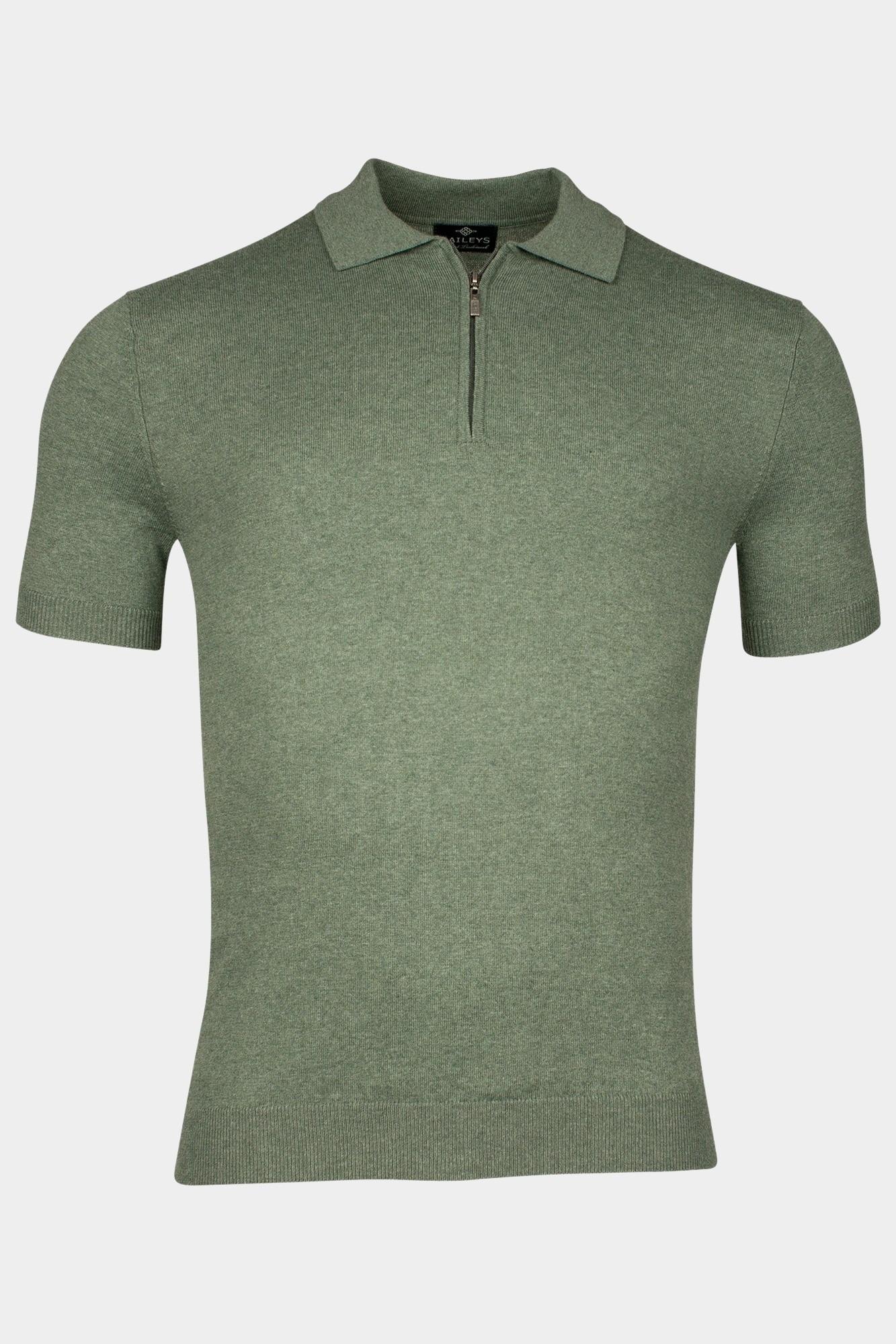 Baileys Polo korte mouw polo knitted pullover zip u 515789/745