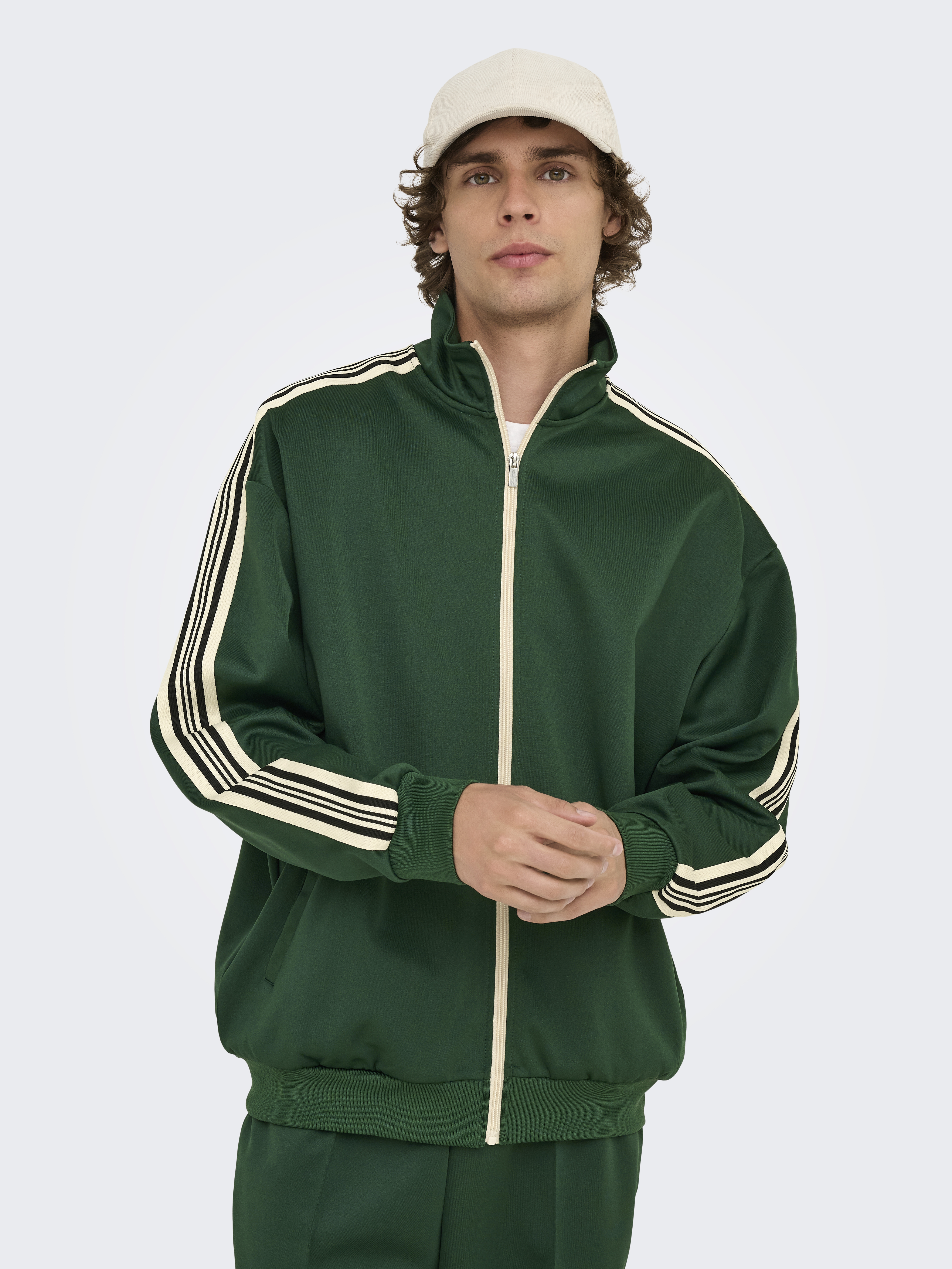 Only & Sons Onsriber rlx ls zip stripe track sw