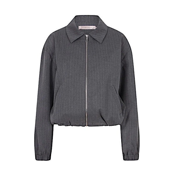 Esqualo Bomber f25-10546 grey melange pinstipe