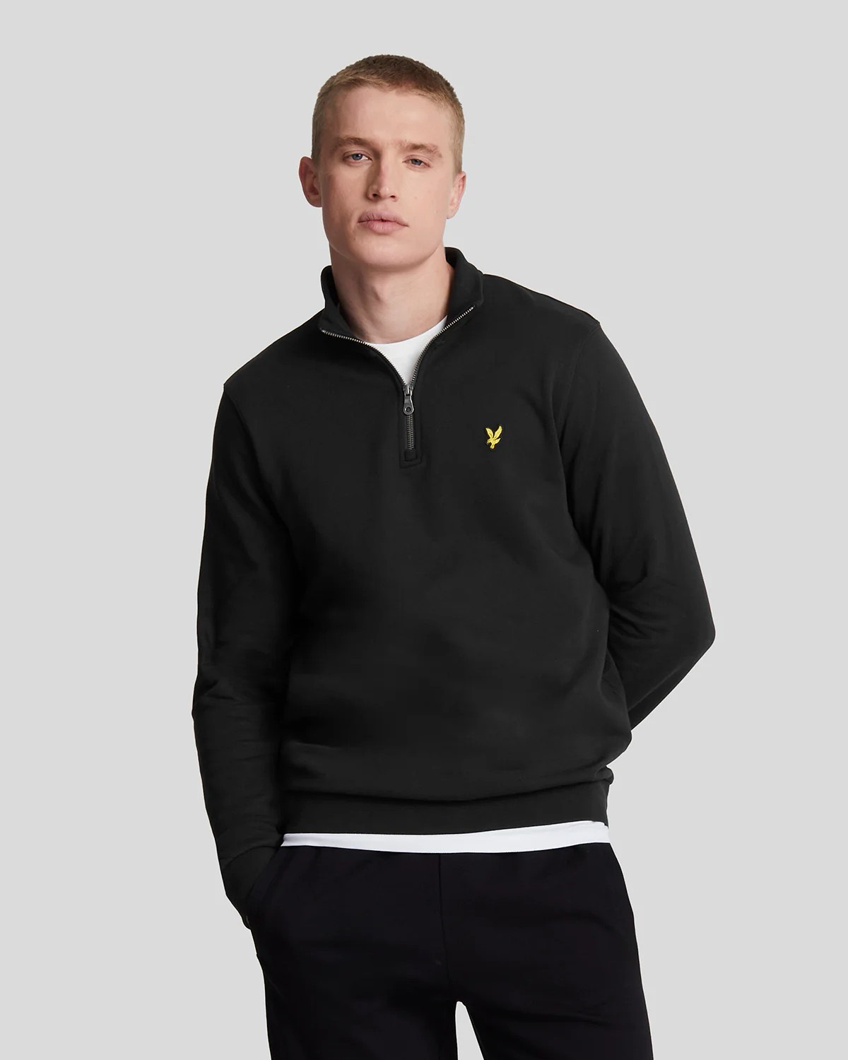 Lyle and Scott Loop back quarter zip sweat -
