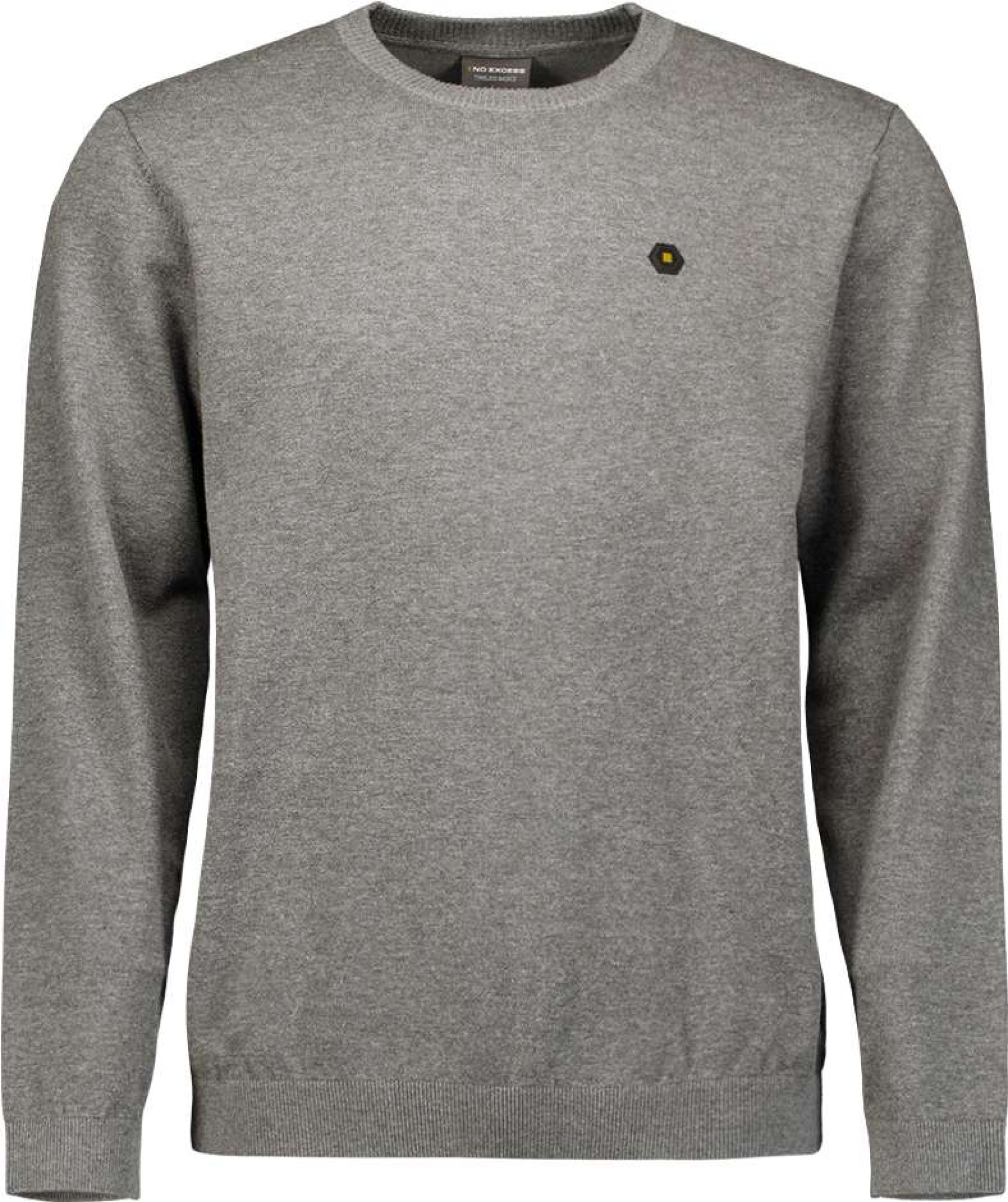No Excess Pullover crewneck 2 coloured melang grey melange