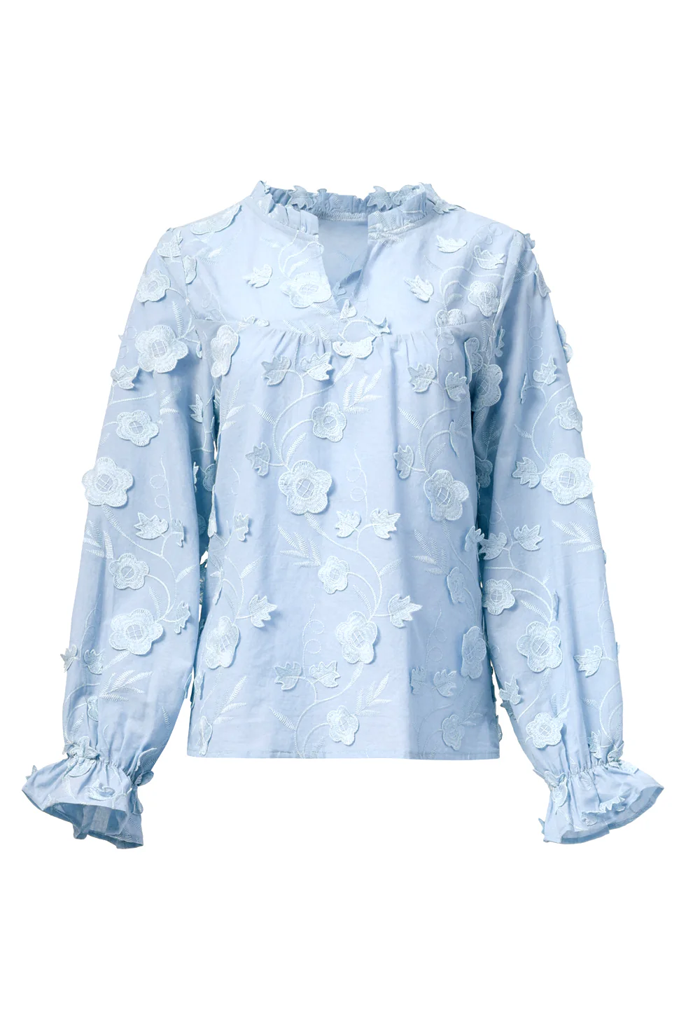 Smashed Lemon Dames3d bloemenprint top met v hals |