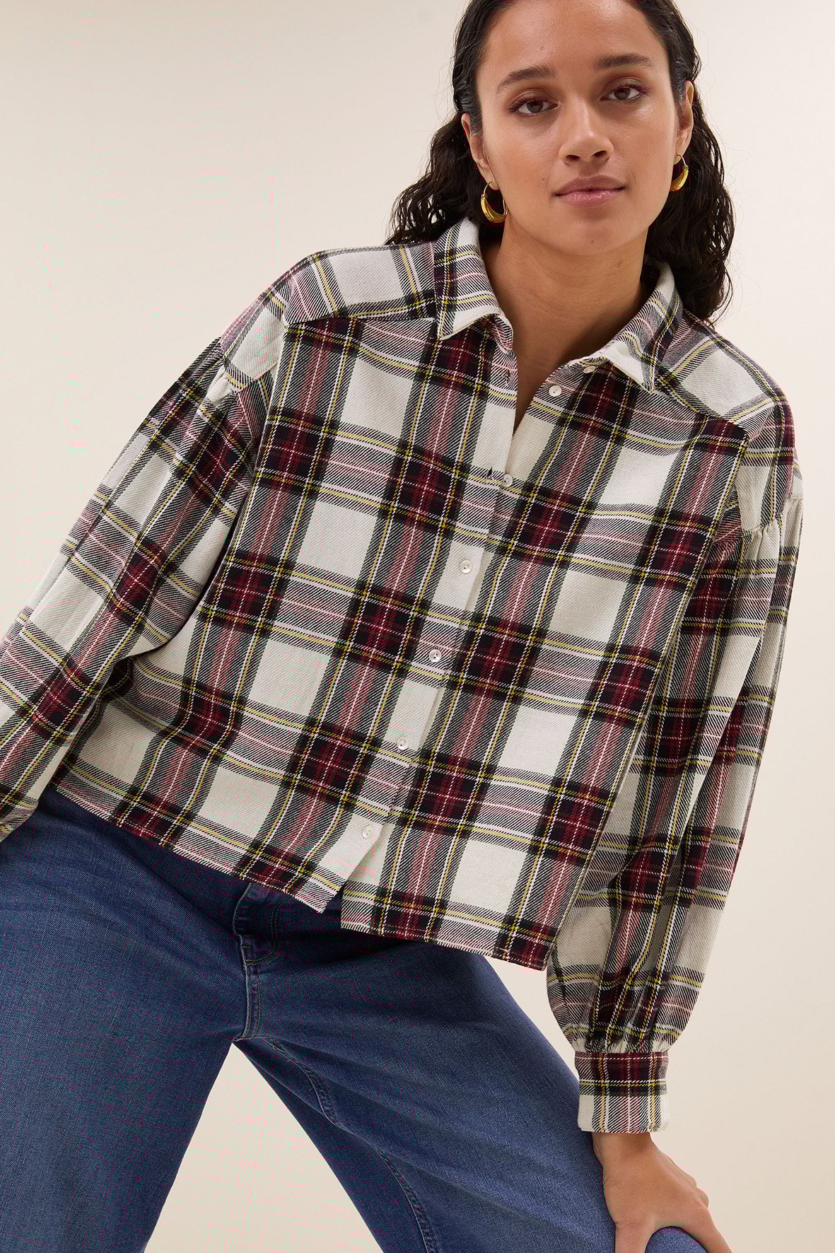 By-Bar Amsterdam 25512055 sarah short check blouse