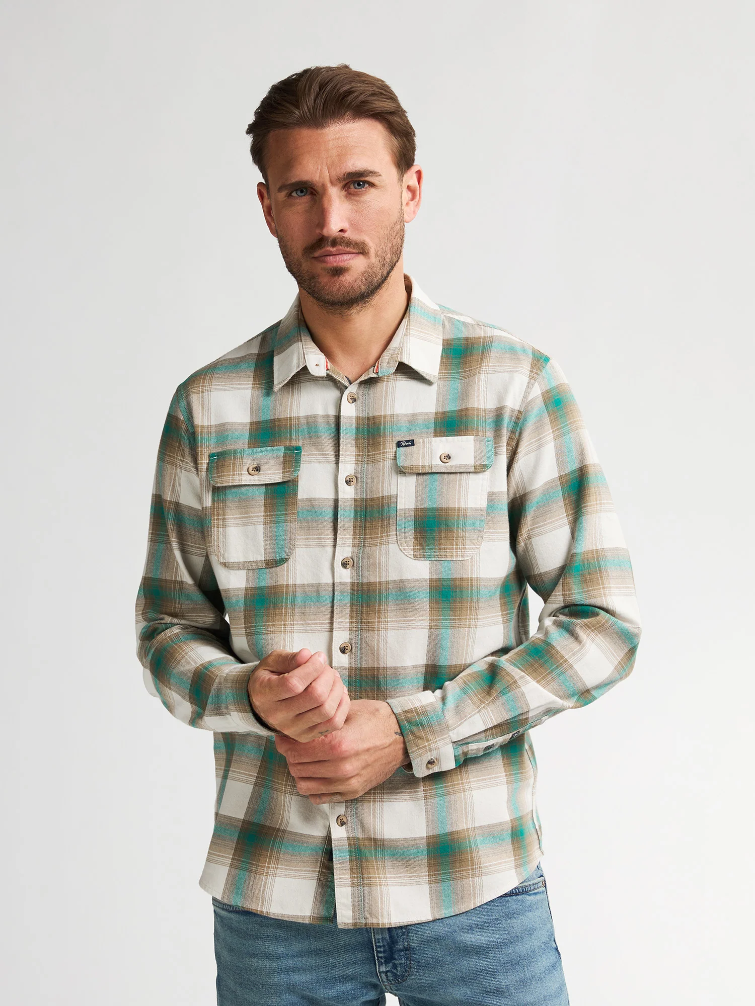 Petrol Industries Heren overshirt m-3050-sil428 6176 snooker green