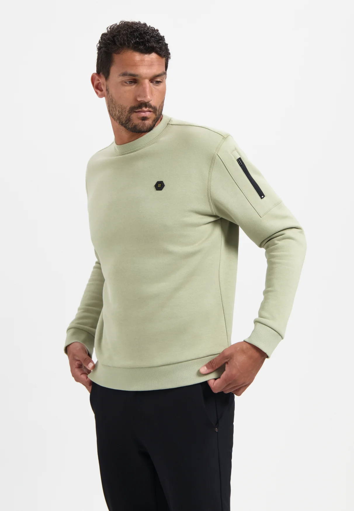 No Excess Heren sweater 29130857 197 light moss