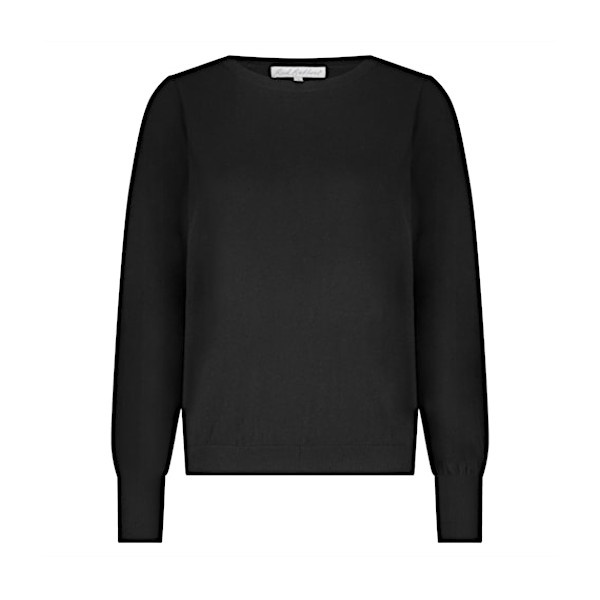 Red Button Top srb4750 sweet puff sleeve black