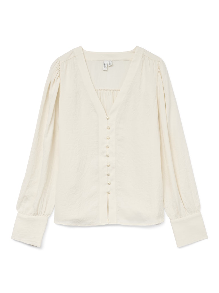 Vero Moda vmfasana l/s v-neck shirt wvn btq g 10333598 birch