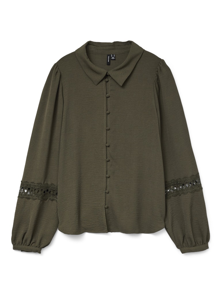 Vero Moda vmalva lace ls shirt wvn ga boo 10331609 grape leaf