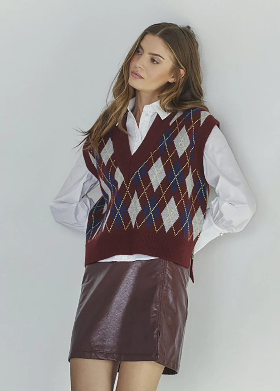 Co'Couture Posycc skirt kort lak bordeaux