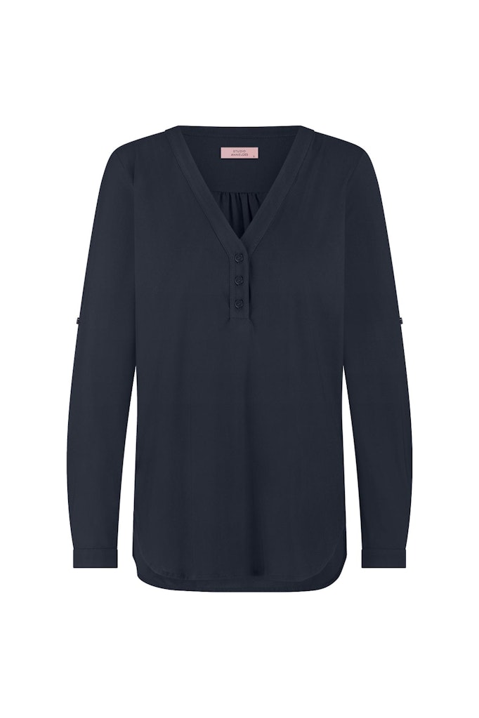Studio Anneloes Evi basic blouse navy