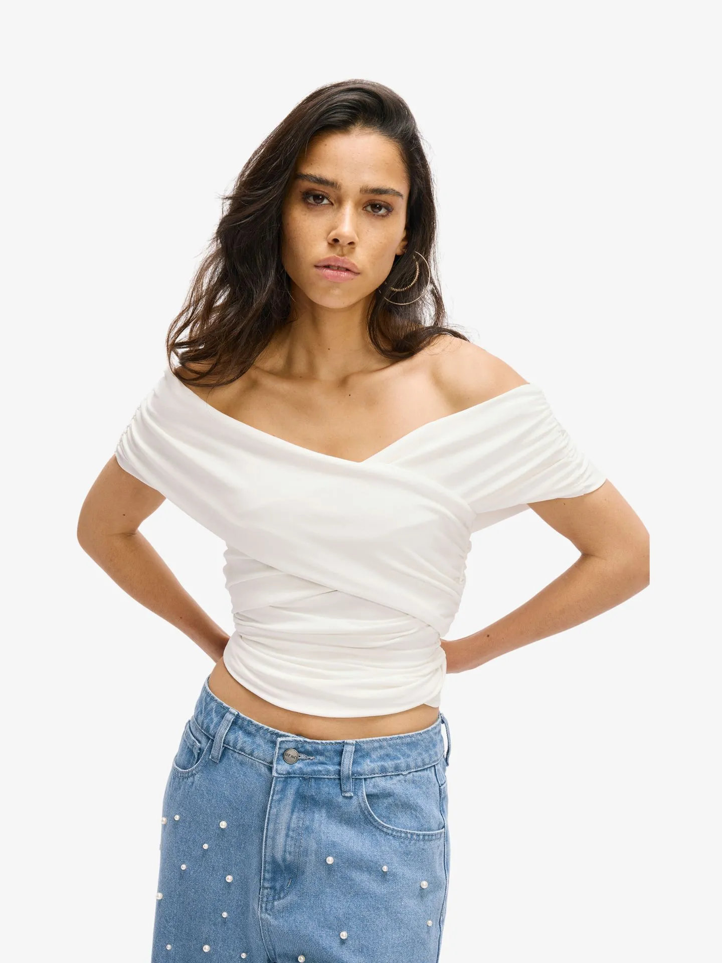 Refined Department Dames top elma cross short sleeve
