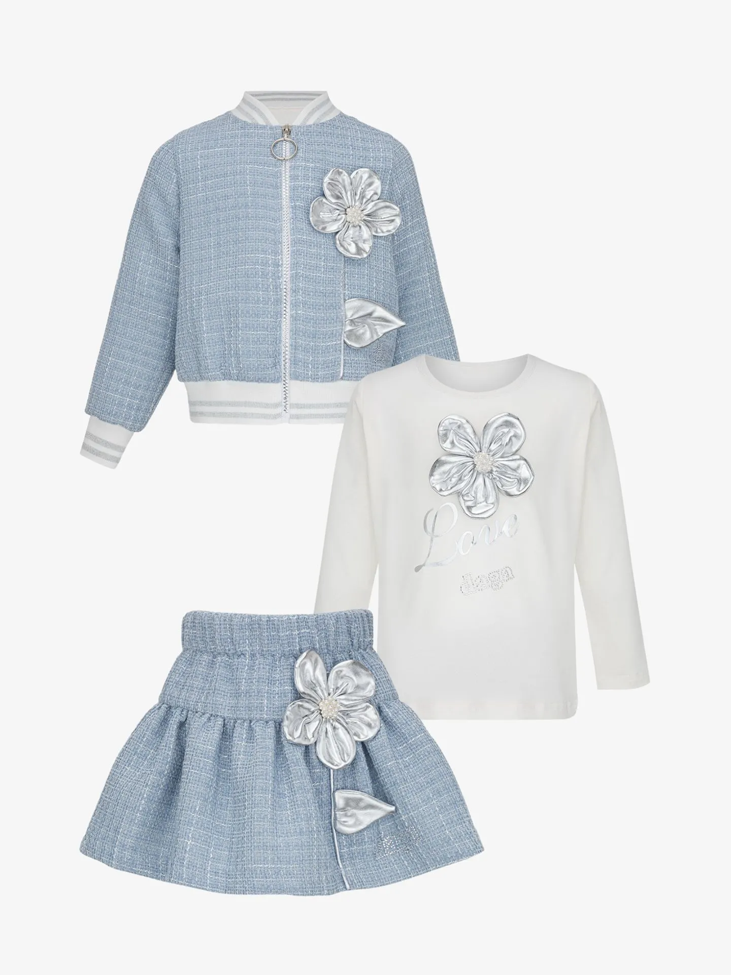 Daga Meisjes driedelige set blue mirage