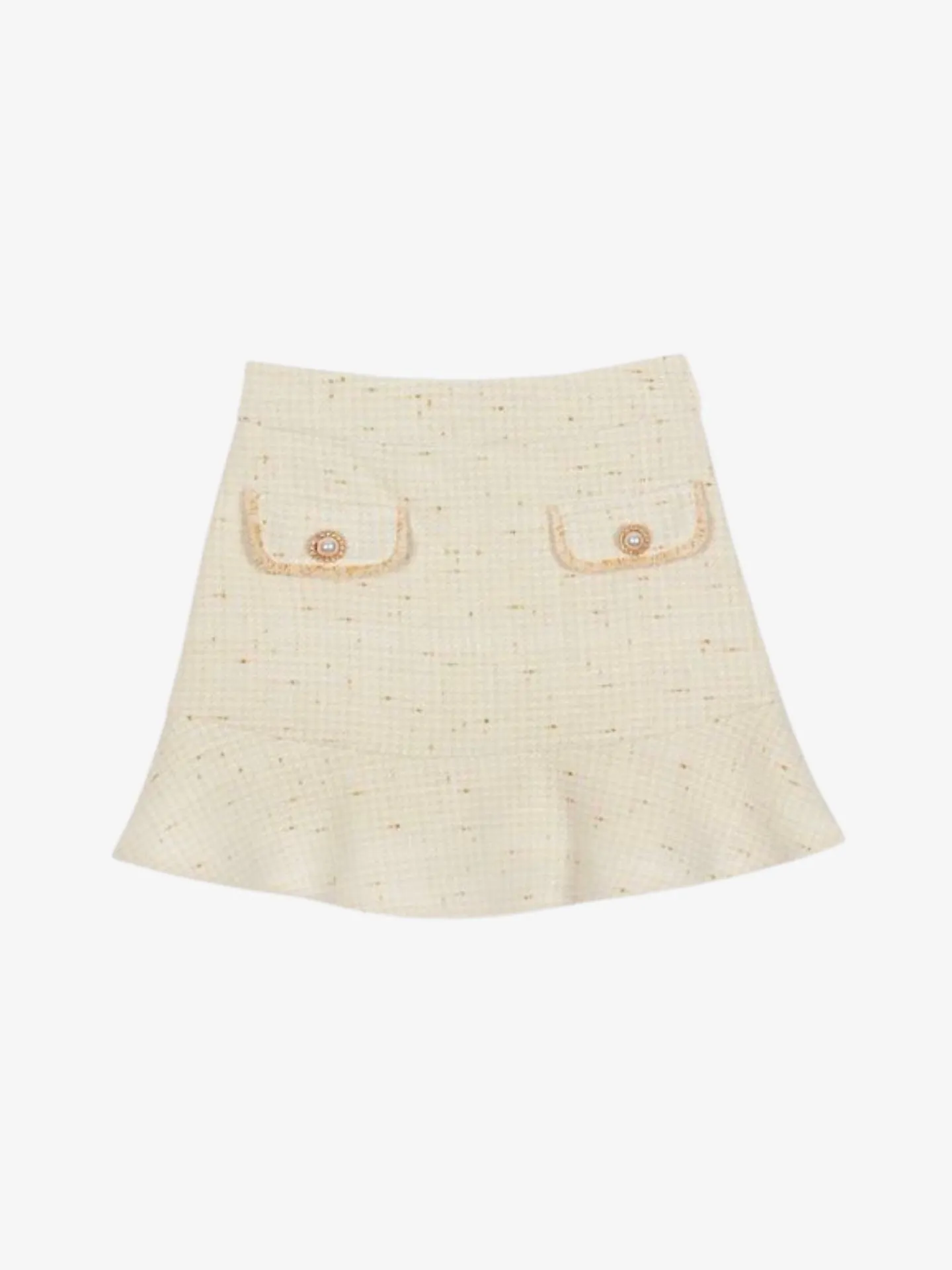 Patachou Meisjes rok kids girl party pink ecru gold