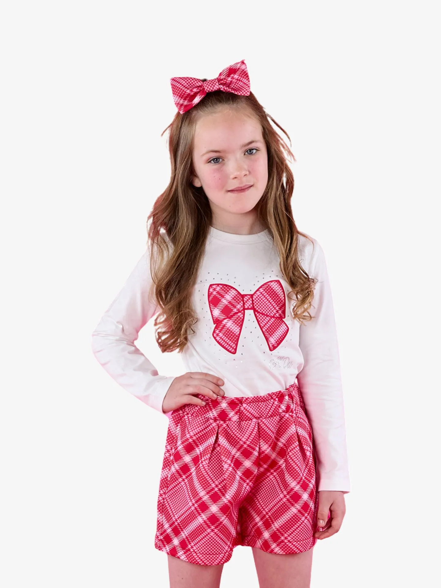 ADee Meisjes set short lexi snow white