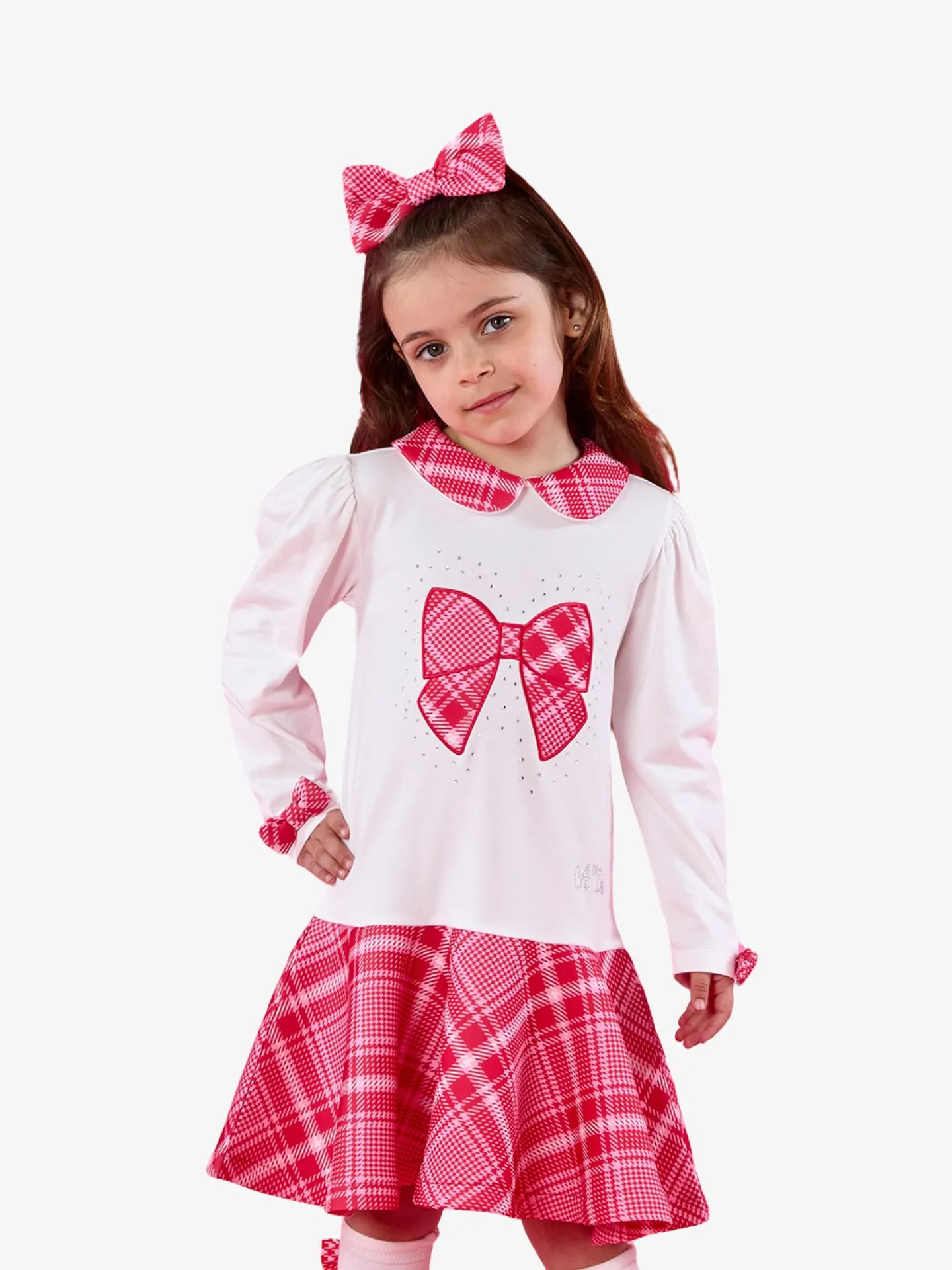 ADee Meisjes jurk lottie snow white