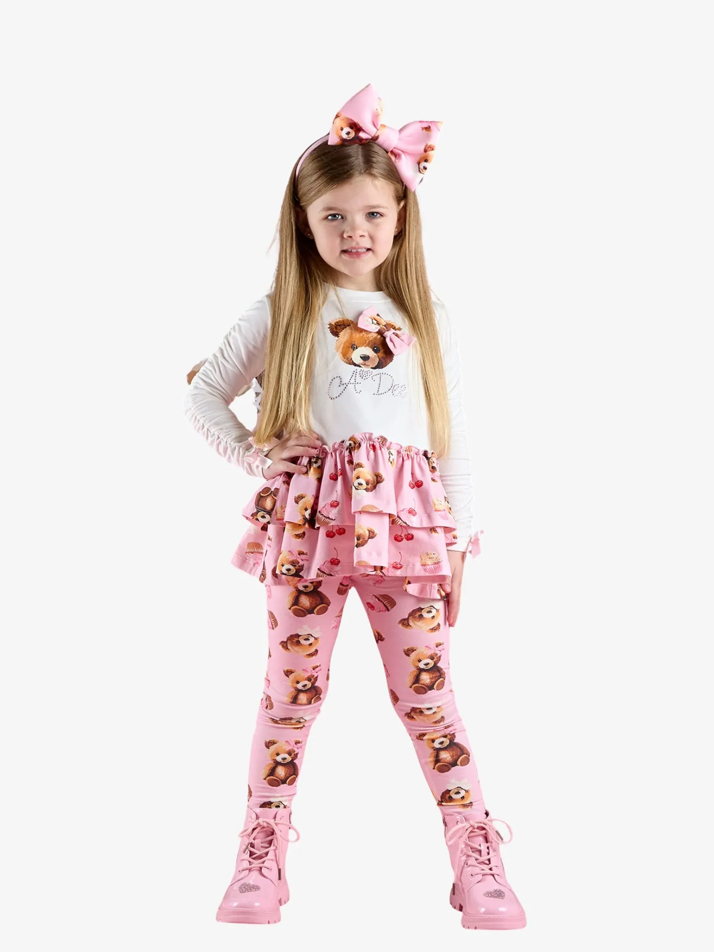 ADee Meisjes set legging madison snow white