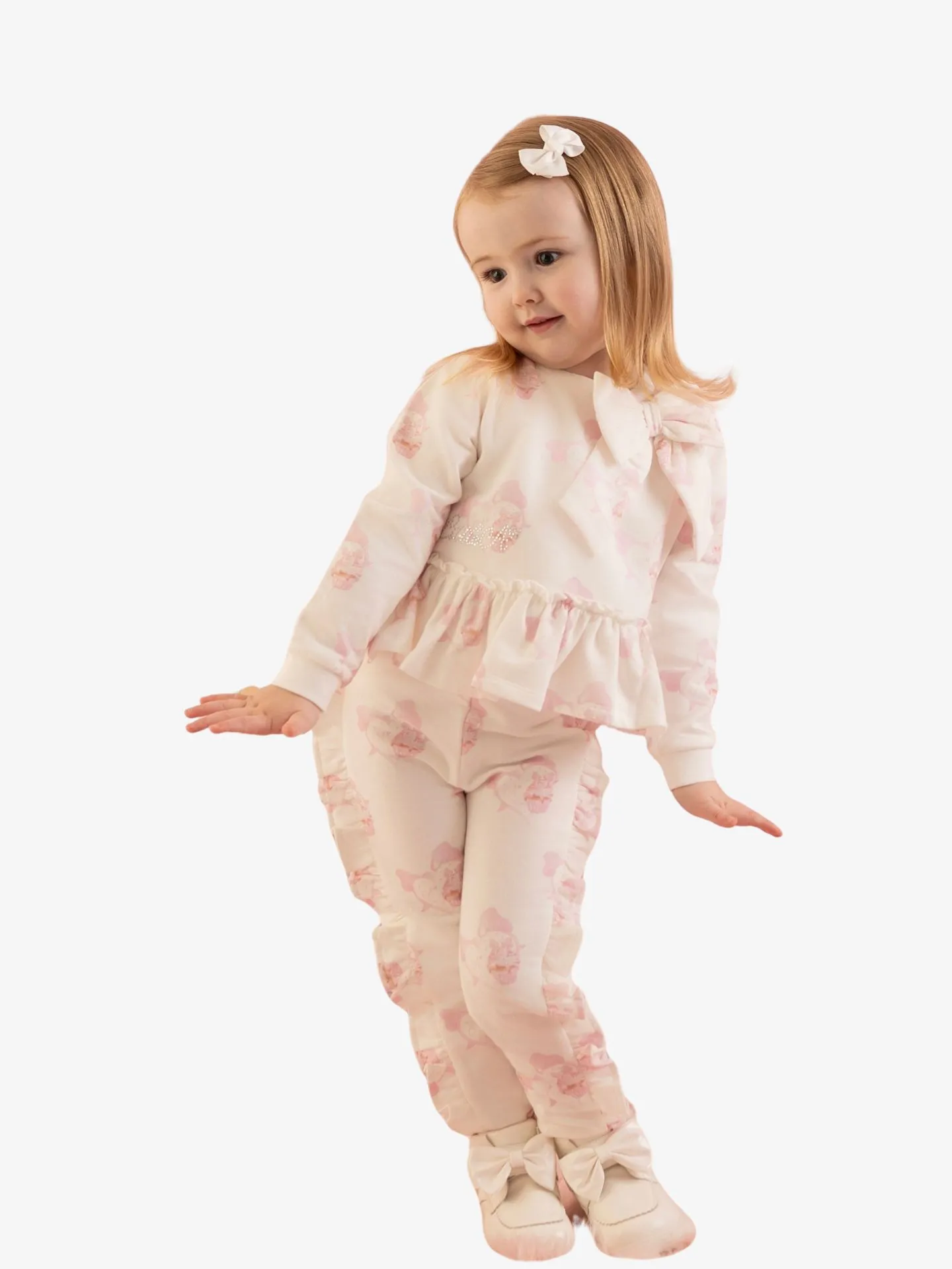 ADee Meisjes baby joggingpak jasmine snow white