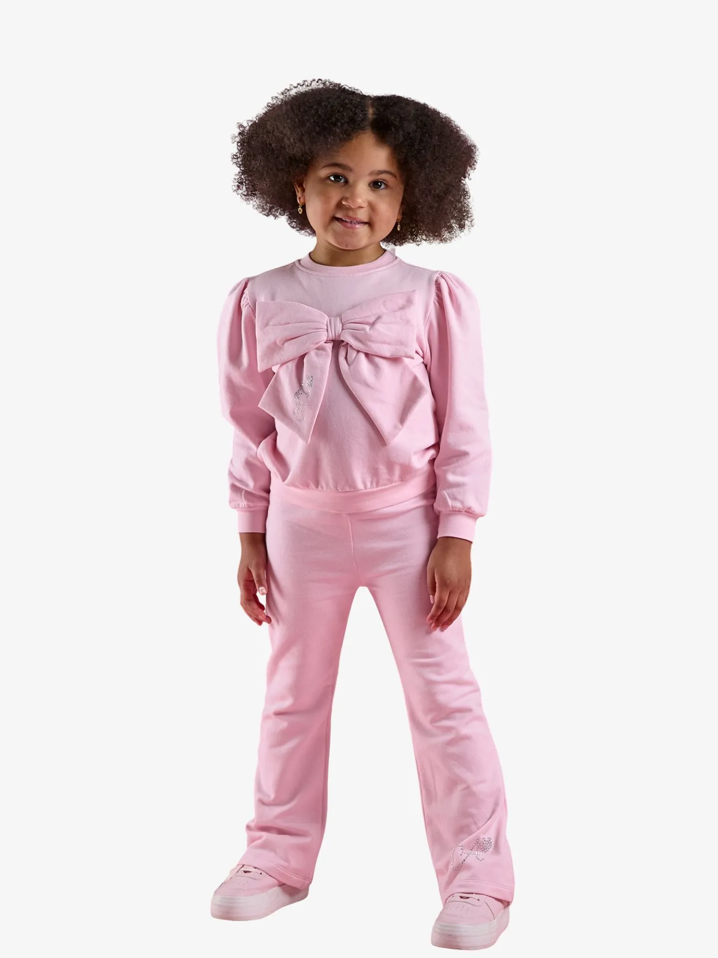 ADee Meisjes joggingpak flared luna pink fairy