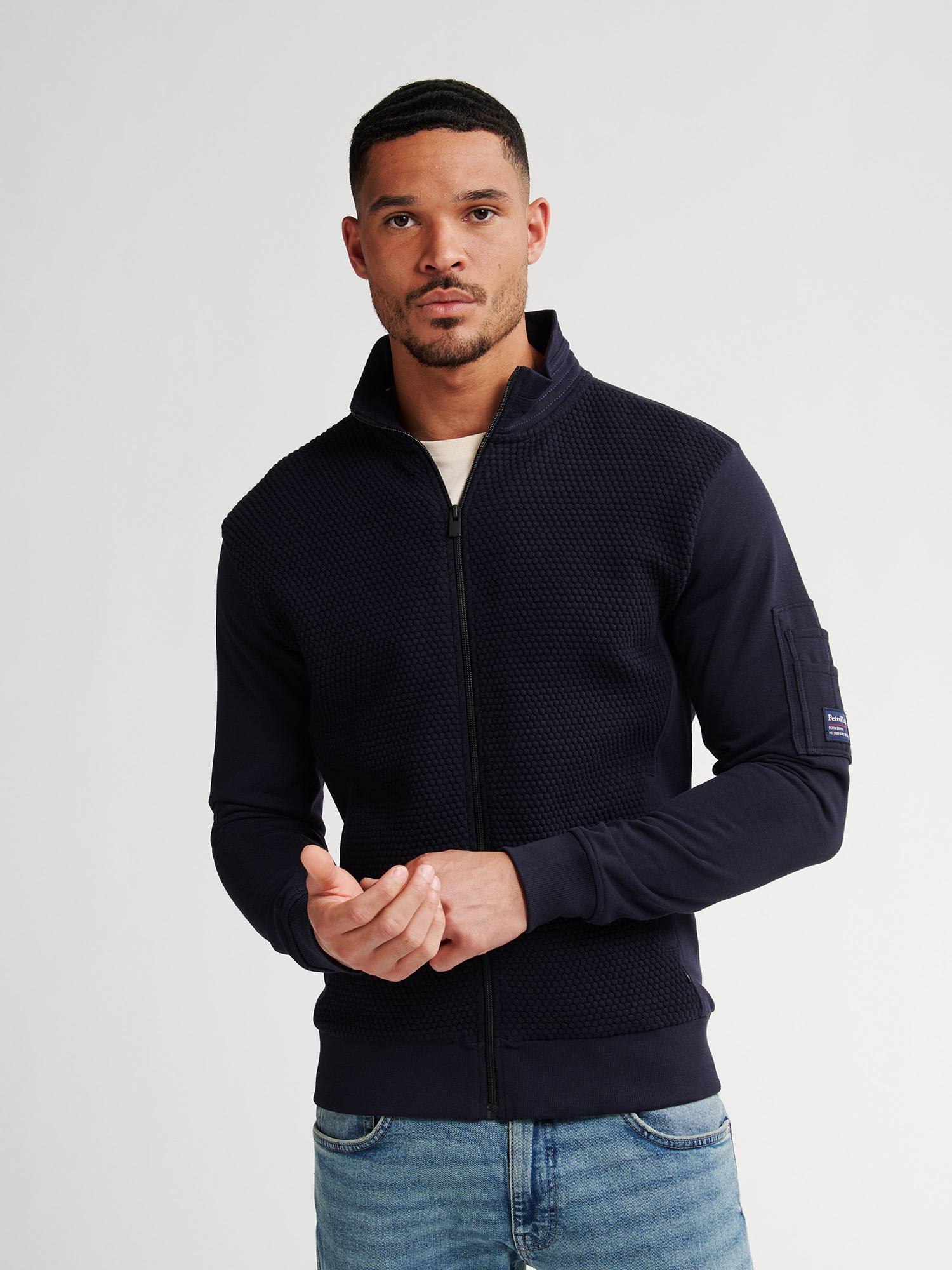 Petrol Industries Men sweater collar zip