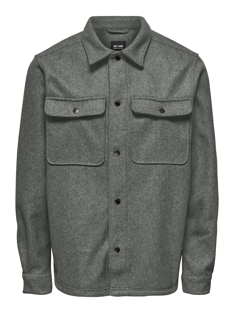 Only & Sons Onsash ovr woolen look pkt ls shirt oud