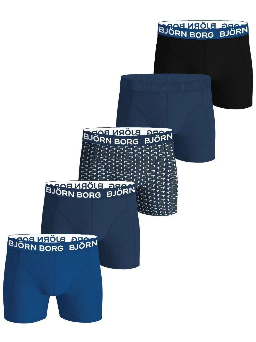 Björn Borg Björn borg 5-pack boxershorts cotton stretch – /print