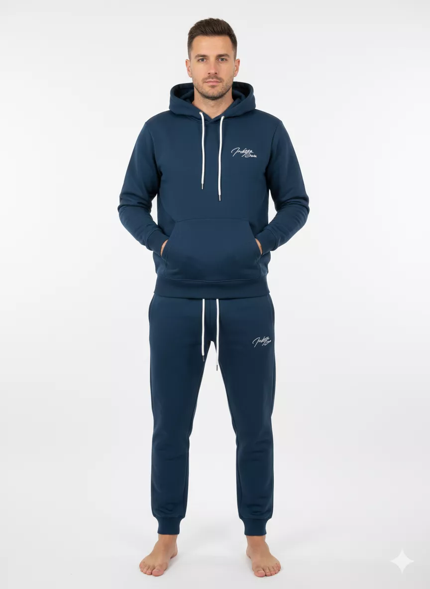 Indigo Denim Denim joggingpak heren navy pagent