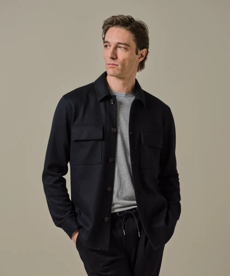 Profuomo Ppwf30002e p heren overshirt  met cutaway boord profu