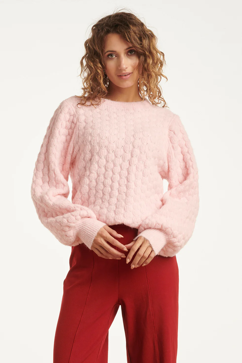 Smashed Lemon Damesgebreide vrouwelijke losvallende trui |