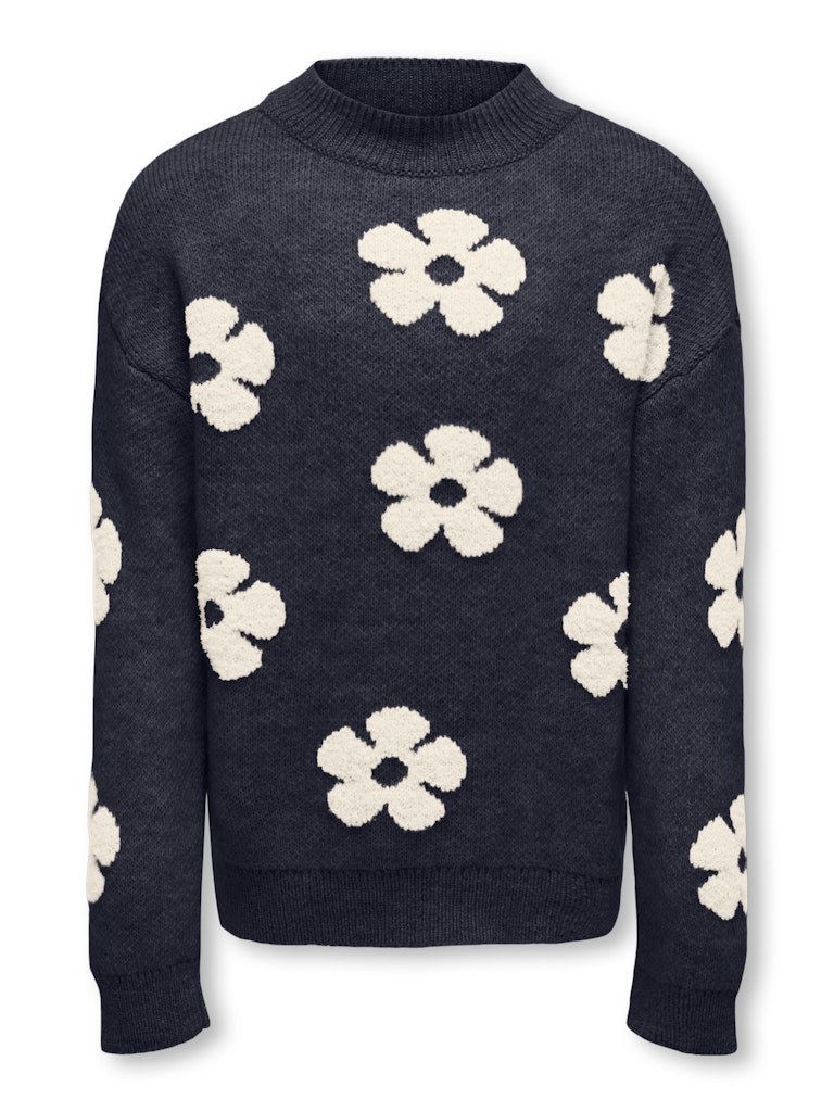 Only Kognaja ls flower pullover knt dessin