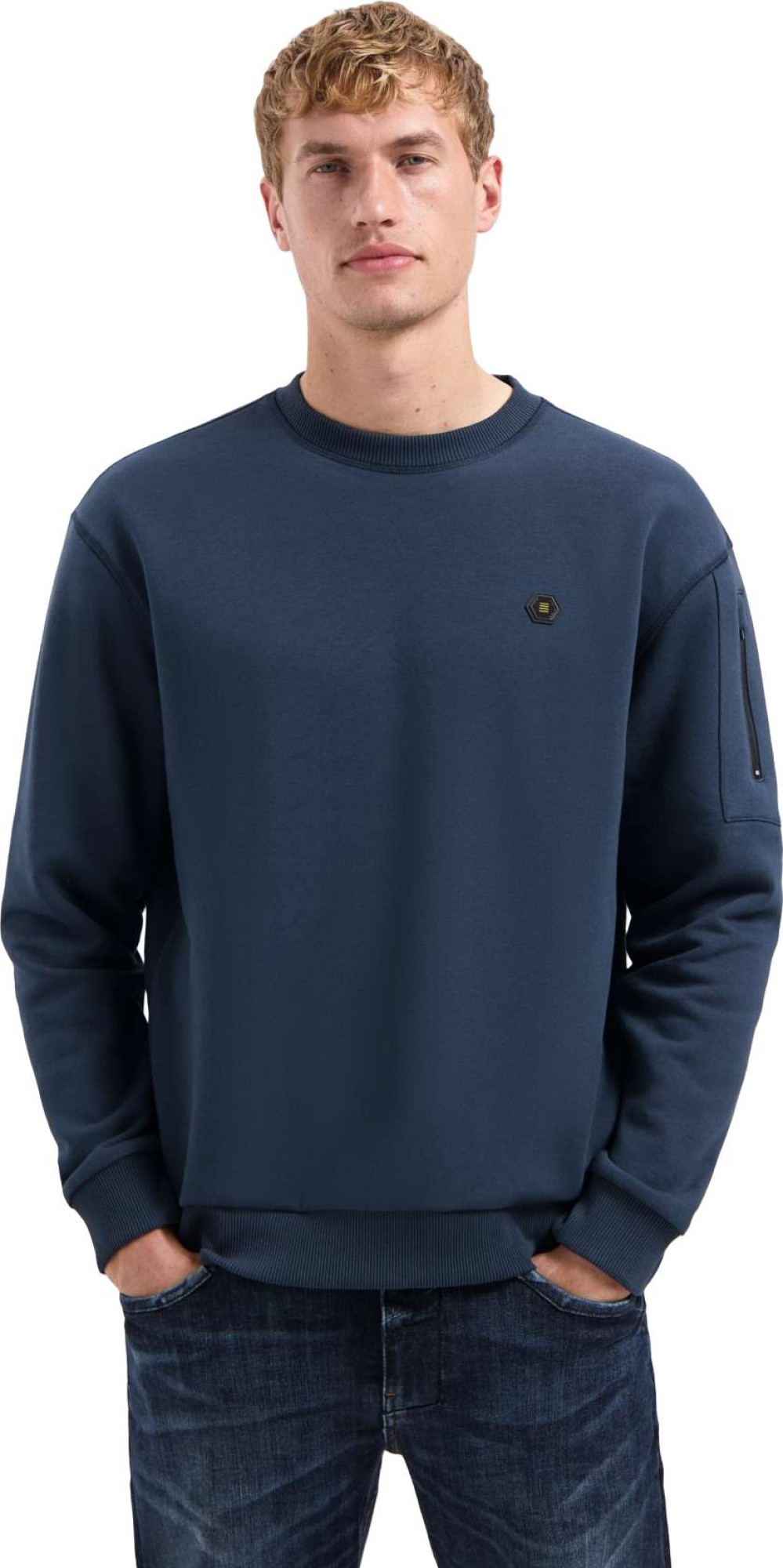 No Excess Sweater crewneck brushed inside night
