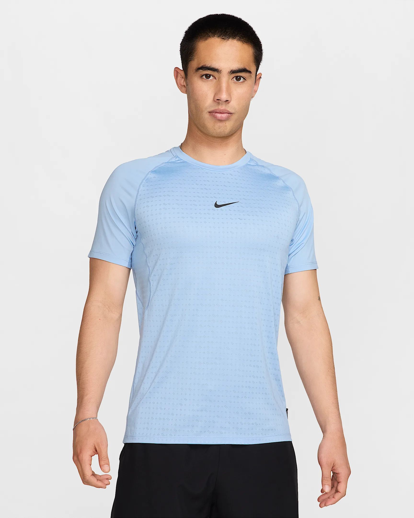 Nike pro breathe men's slim-fit sho training t-shirt korte mouw heren -