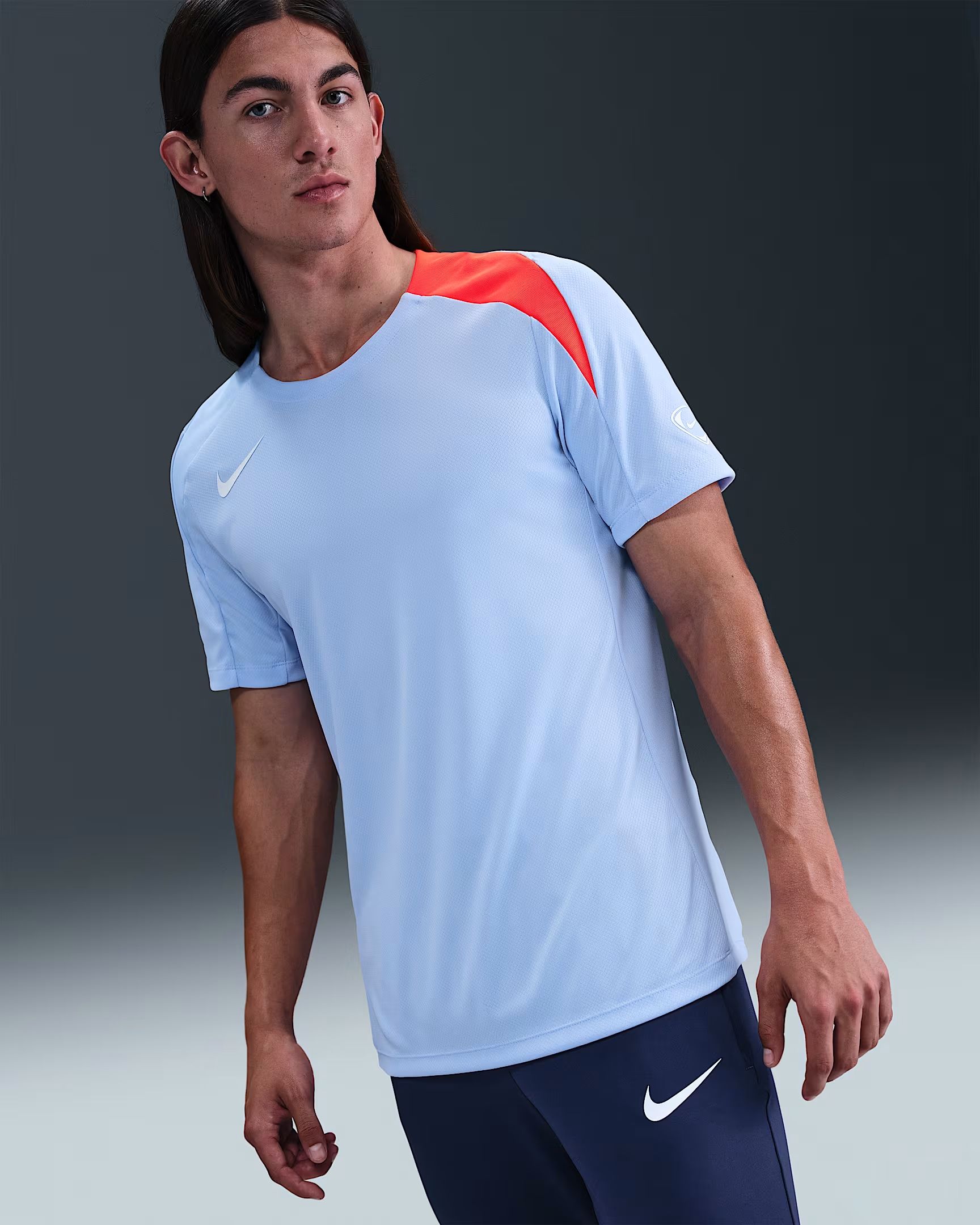 Nike m nk df strk top ss t90 t-shirt voetbal train km here -