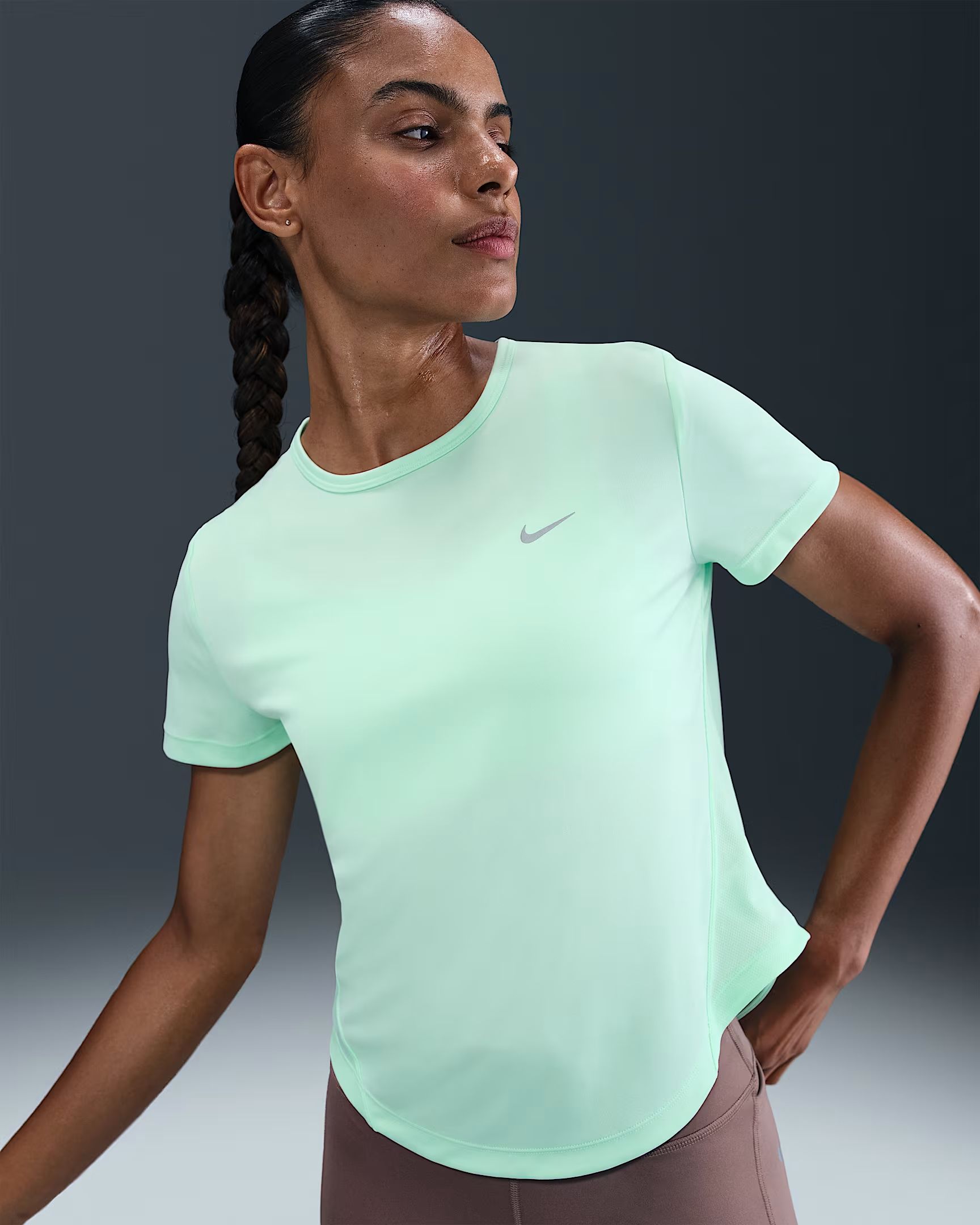 Nike tempo women's dri-fit ss t-shirt hardloop t-shirt korte mouw zomer dames -