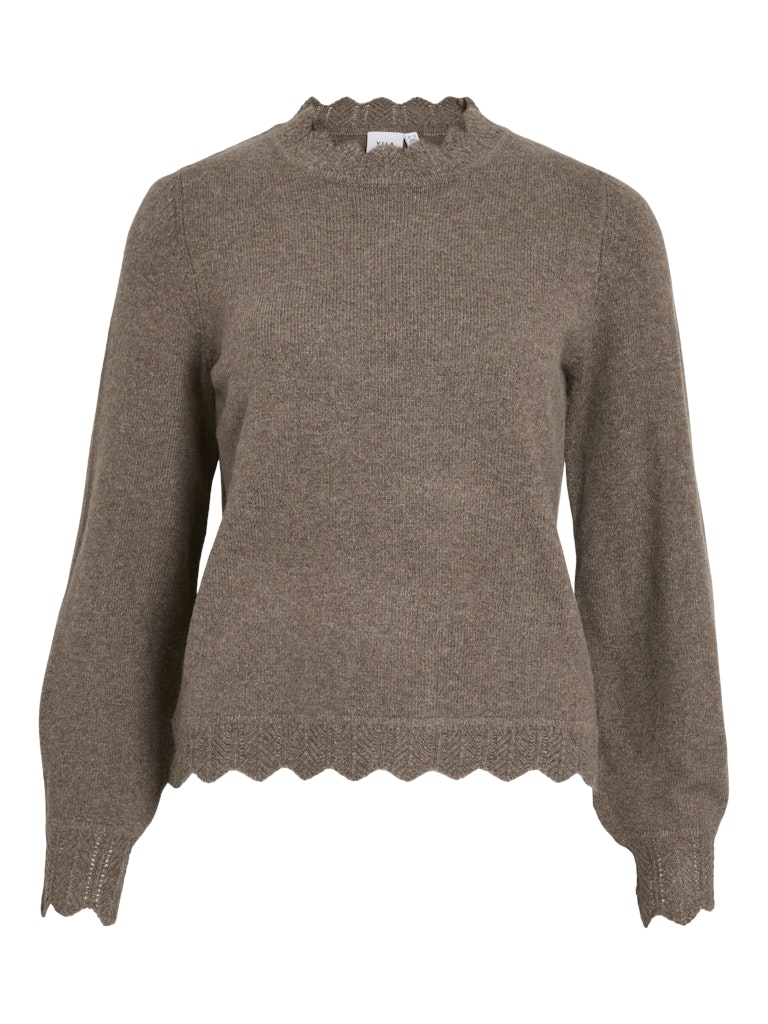 Vila vinikolina o-neck l/s knit top no 14106419 falcon