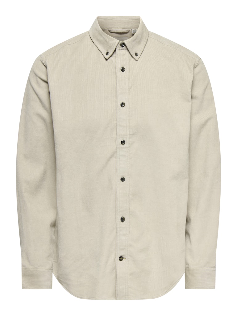 Only & Sons onsmichael 18w reg cord stretch ls 22029764 silver lining