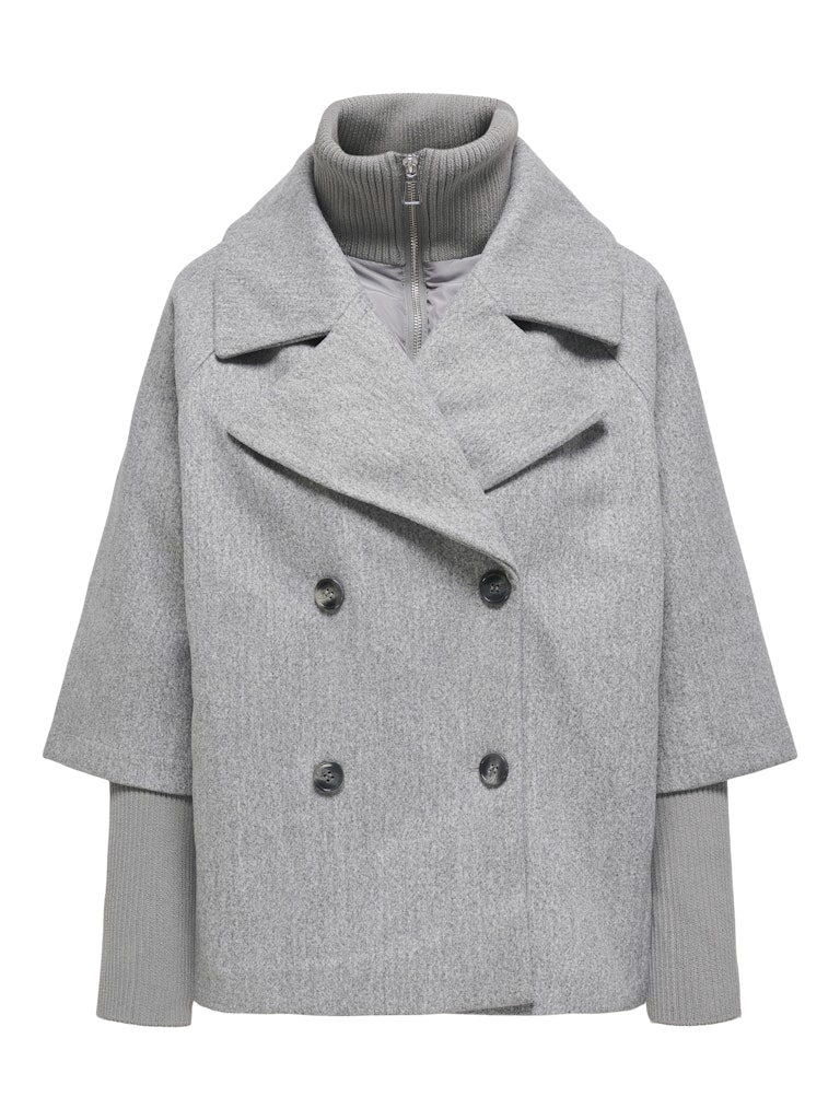 Jacqueline de Yong hannah short jacket otw hab 15337889 medium grey melange