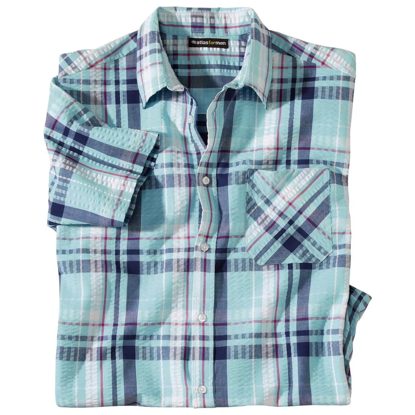 Atlas For Men Heren geruit wafeloverhemd