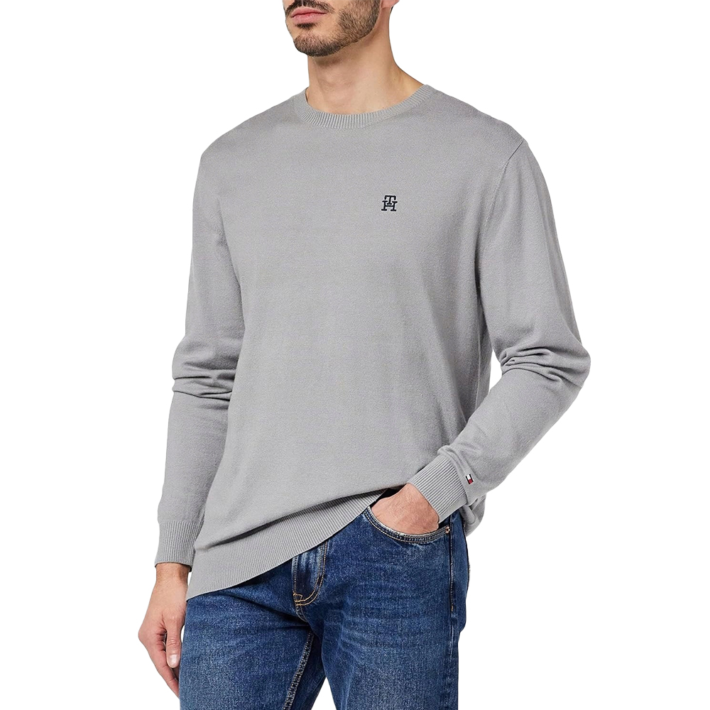 Tommy Hilfiger Heren gebreide ronde hals sweater top