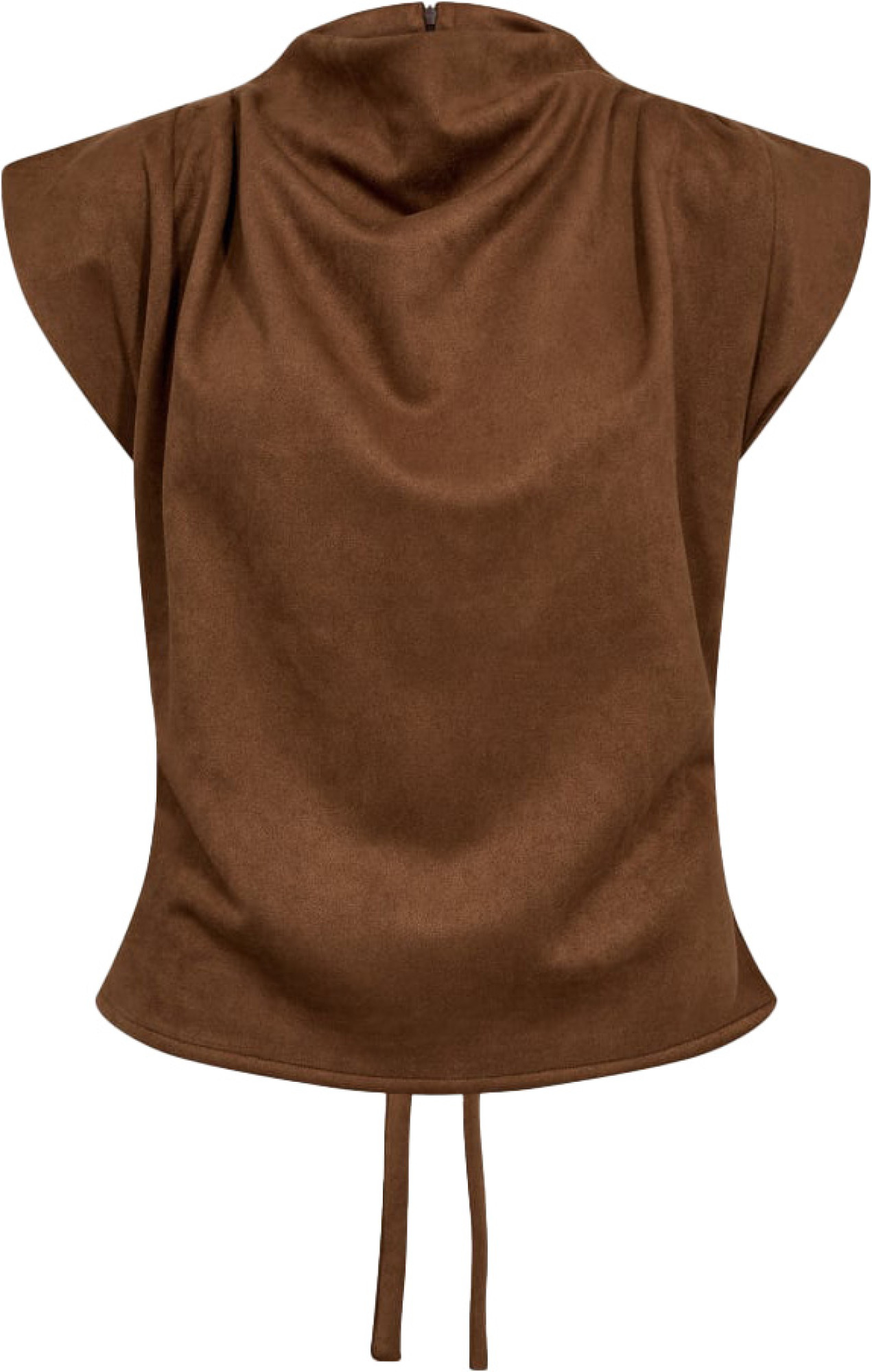 Co'Couture Bobbiecc pleat top suntan