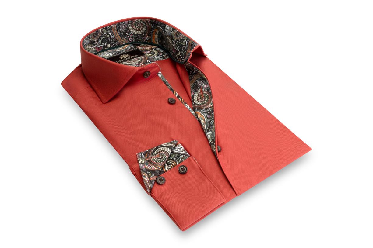 Circle of Gentlemen Lebron effen overhemd met contrastdetails 100% co