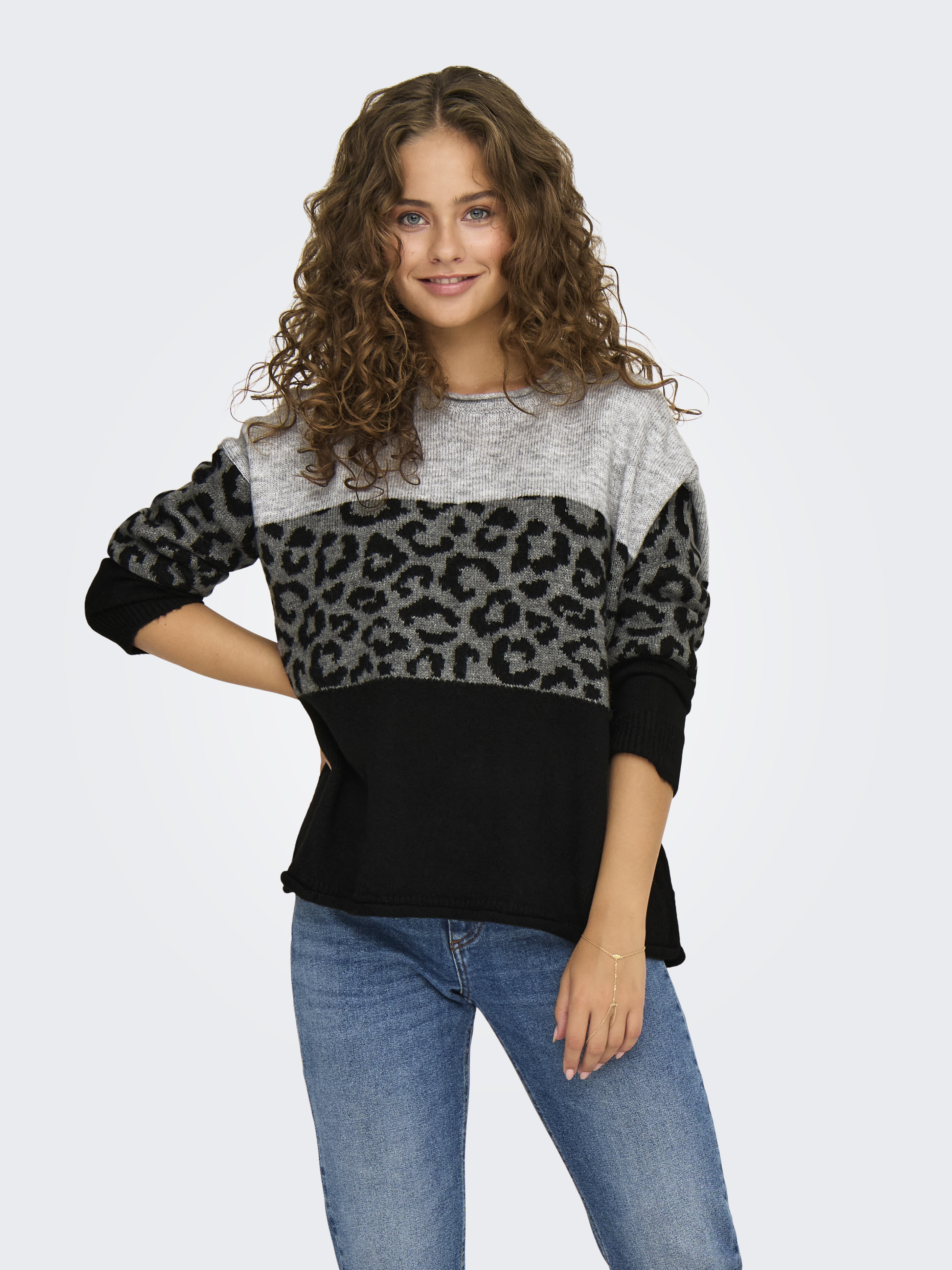 Only Onljade animal ls o-neck noos knt