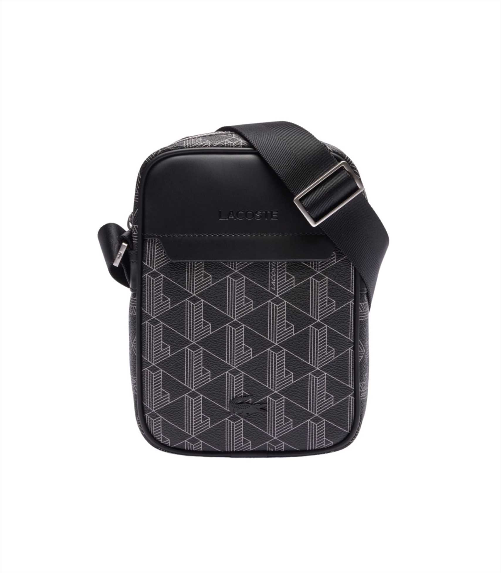 Lacoste Tas crossover bag monogram zwart