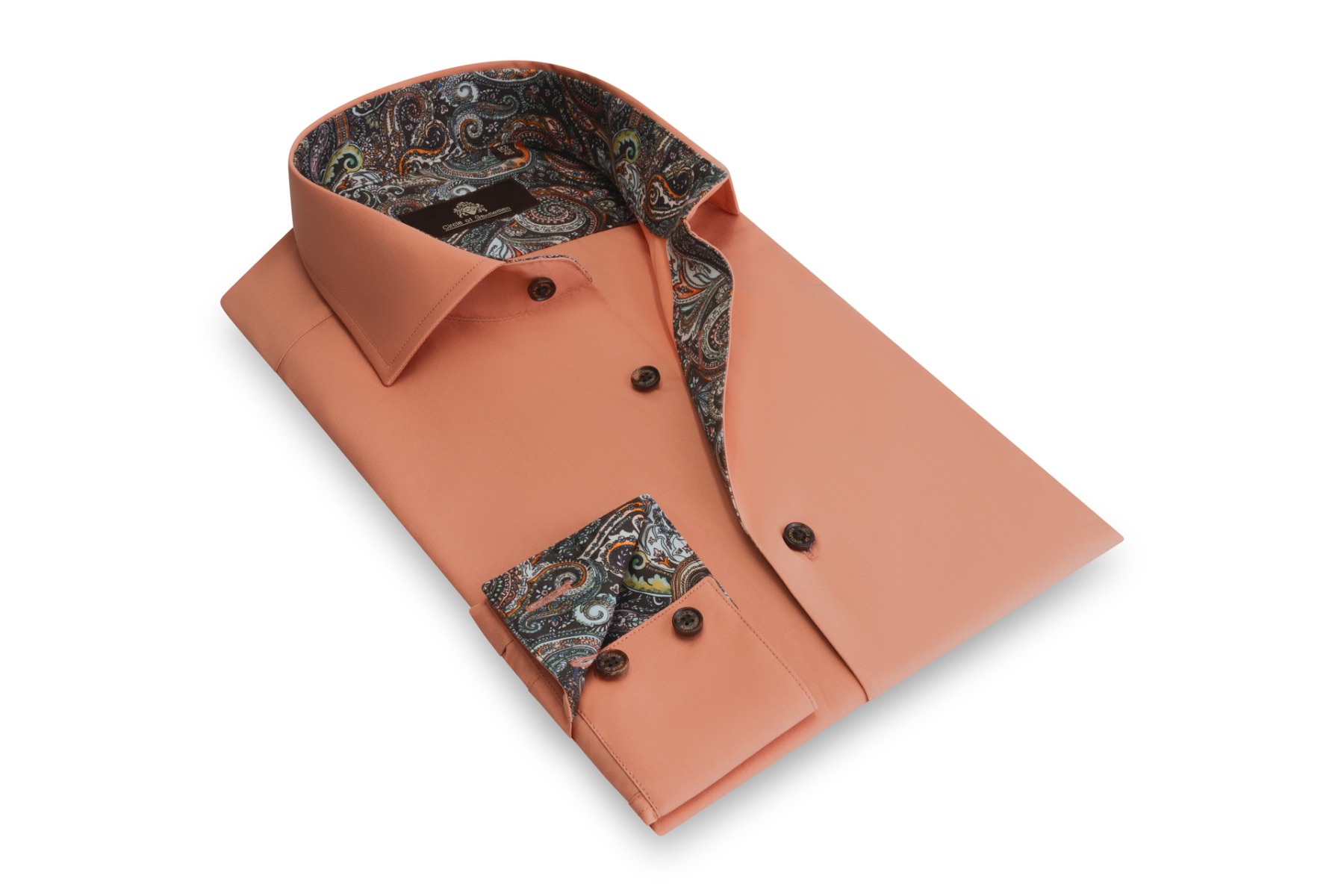 Circle of Gentlemen Mick effen overhemd met contrastdetails 100% co