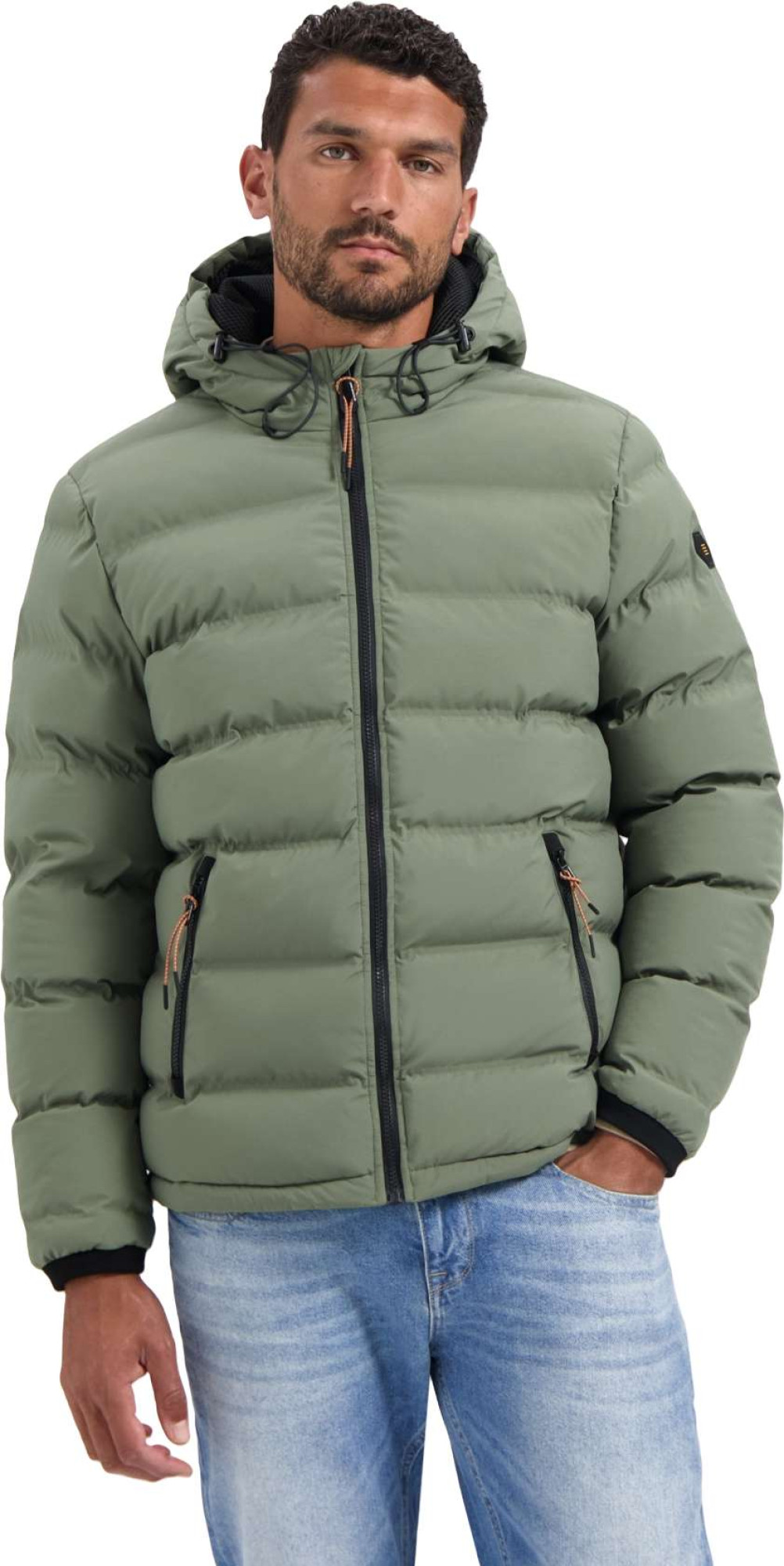 No Excess Jacket short fit sealed hooded padd steel